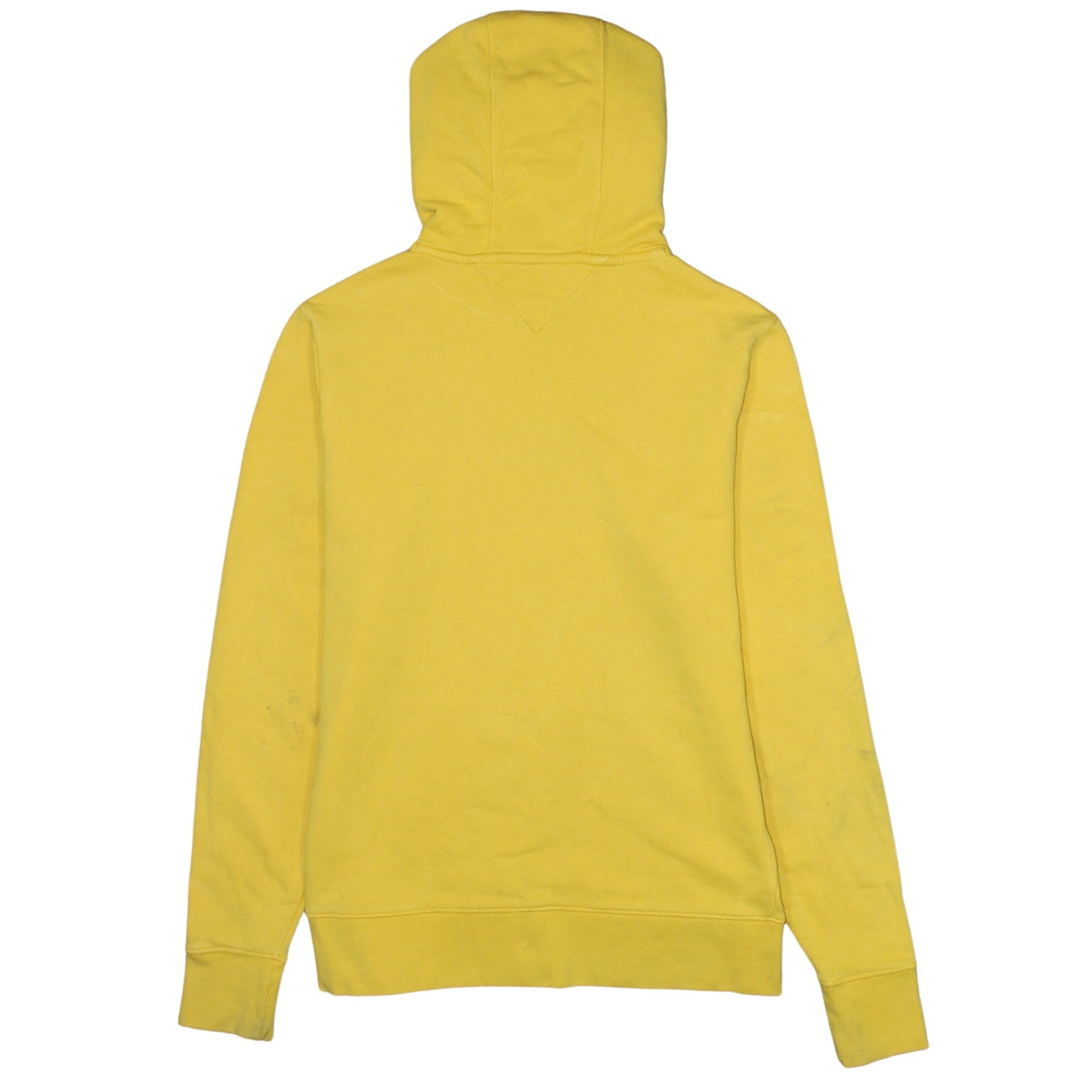 Tommy Hilfiger Men Yellow Small Pullover Hoodie Embroidered Logo