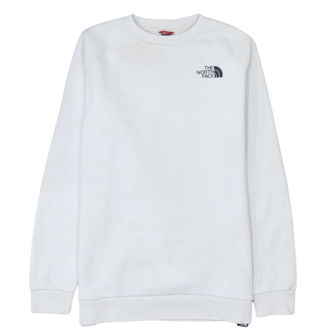 The North Face Womens White Small Crew Neck Pullover Sweatshirt