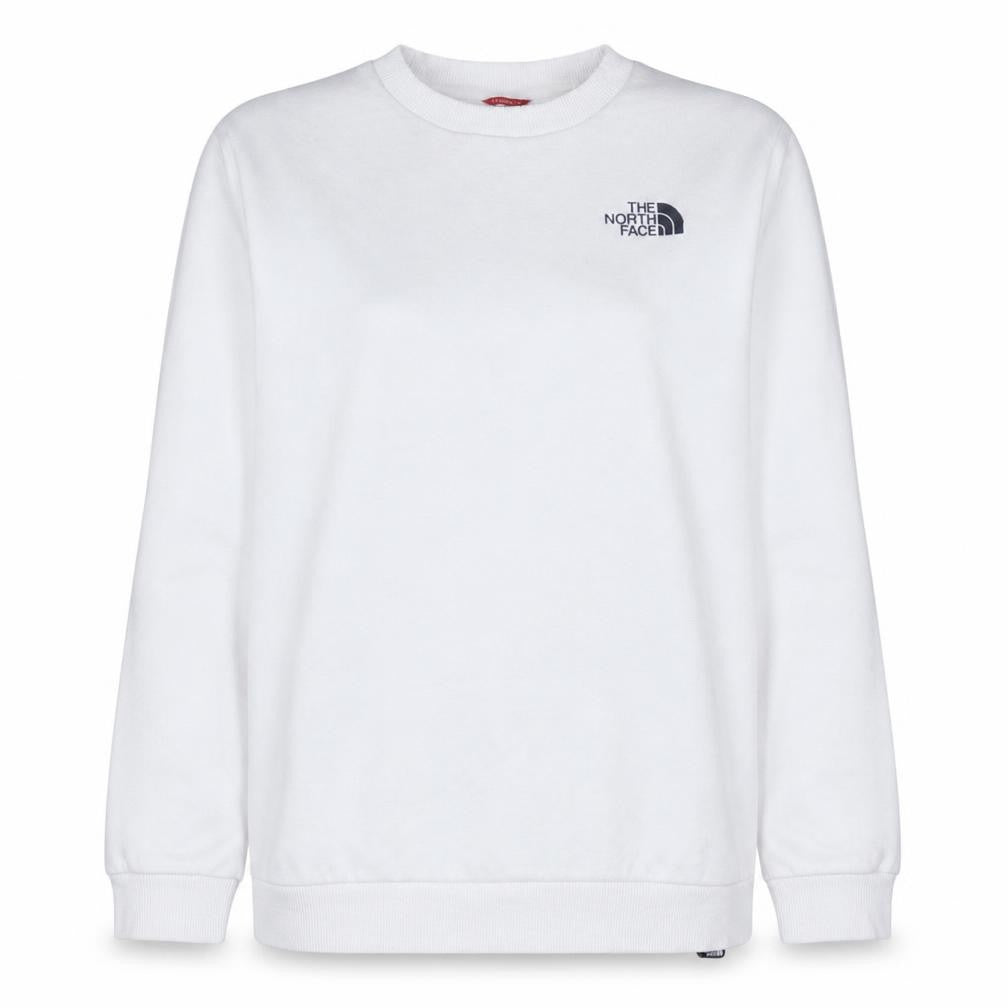 The North Face Womens White Small Crew Neck Pullover Sweatshirt