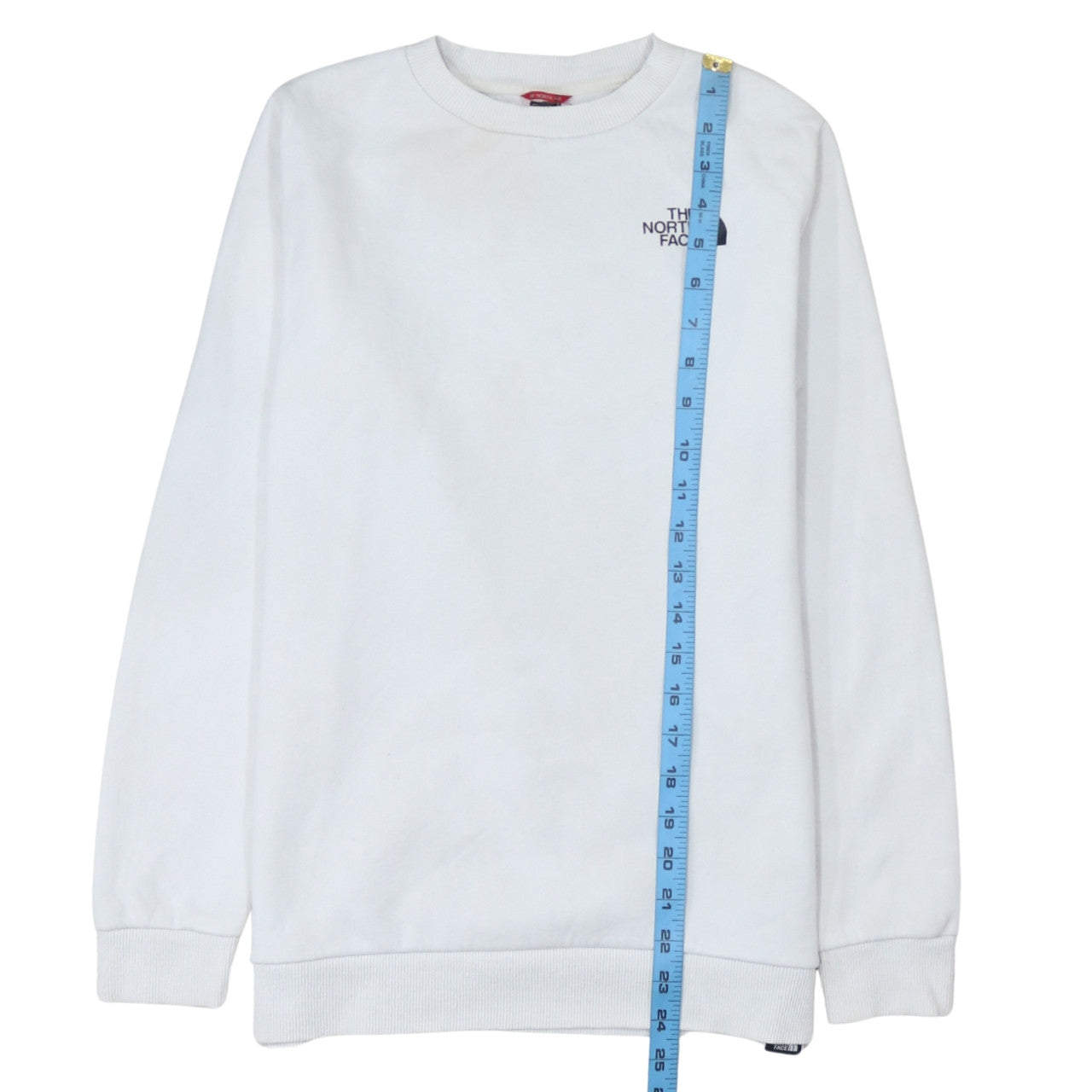 The North Face Womens White Small Crew Neck Pullover Sweatshirt