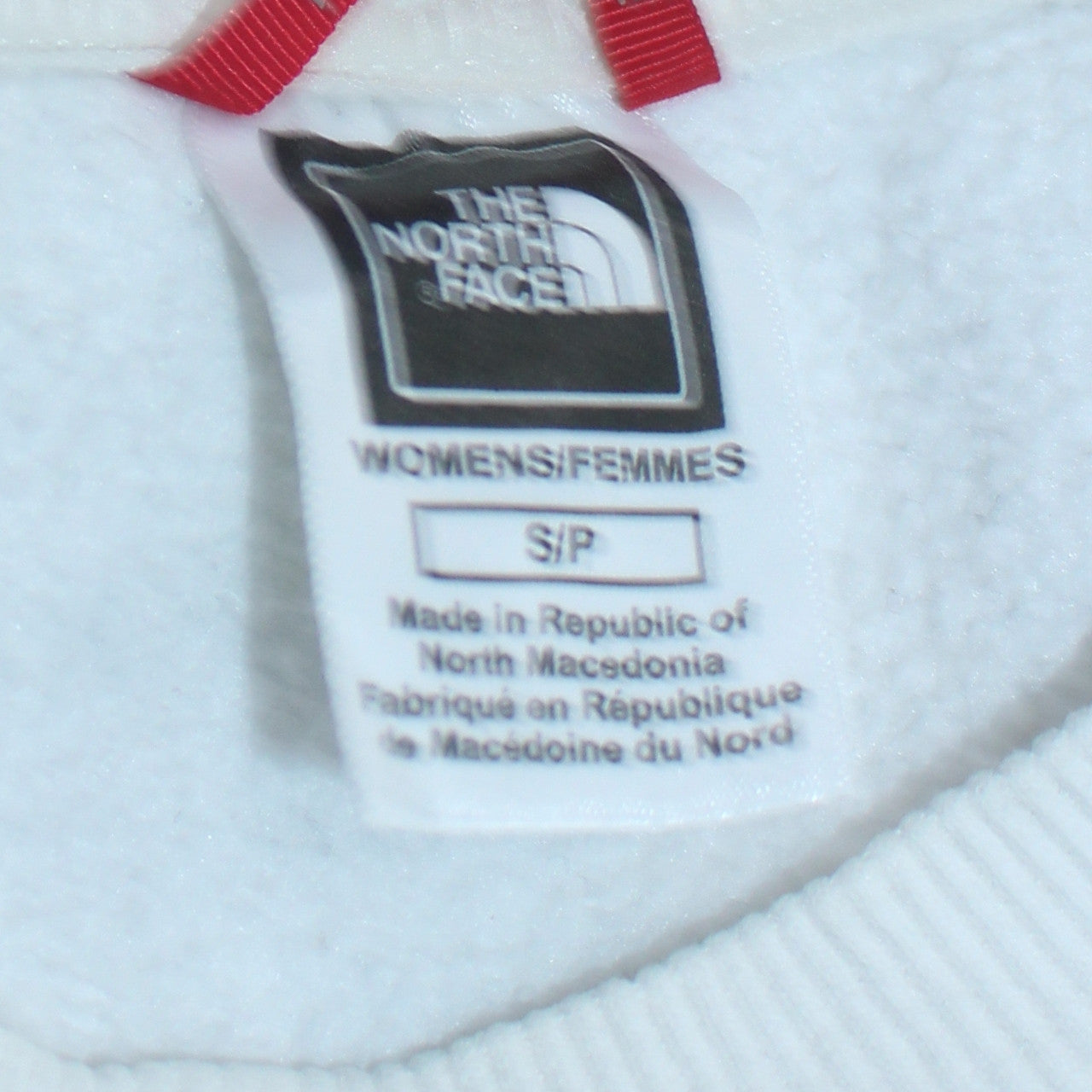 The North Face Womens White Small Crew Neck Pullover Sweatshirt