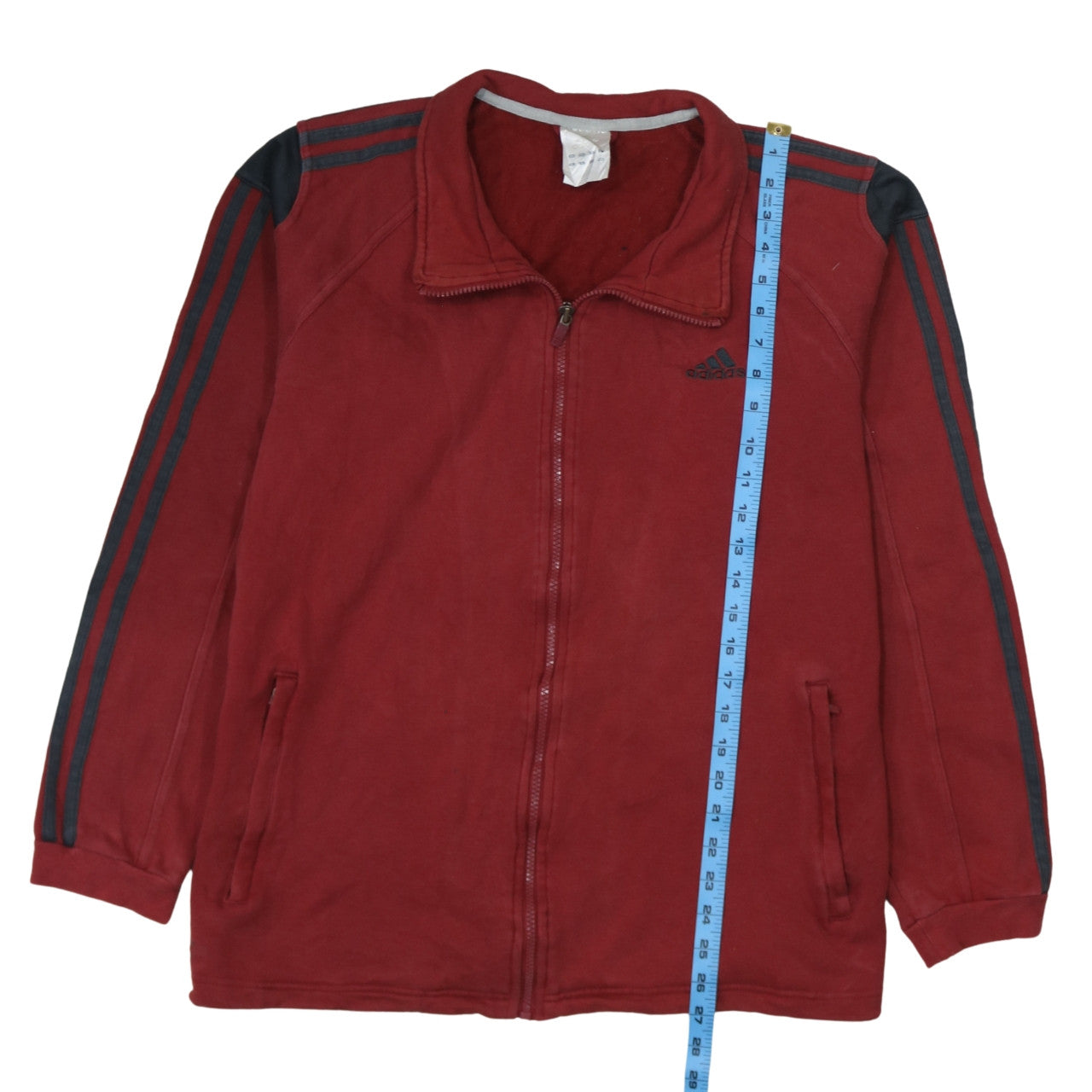 Adidas Men's Red Full Zip Sweatshirt L Regular Fit Sportswear