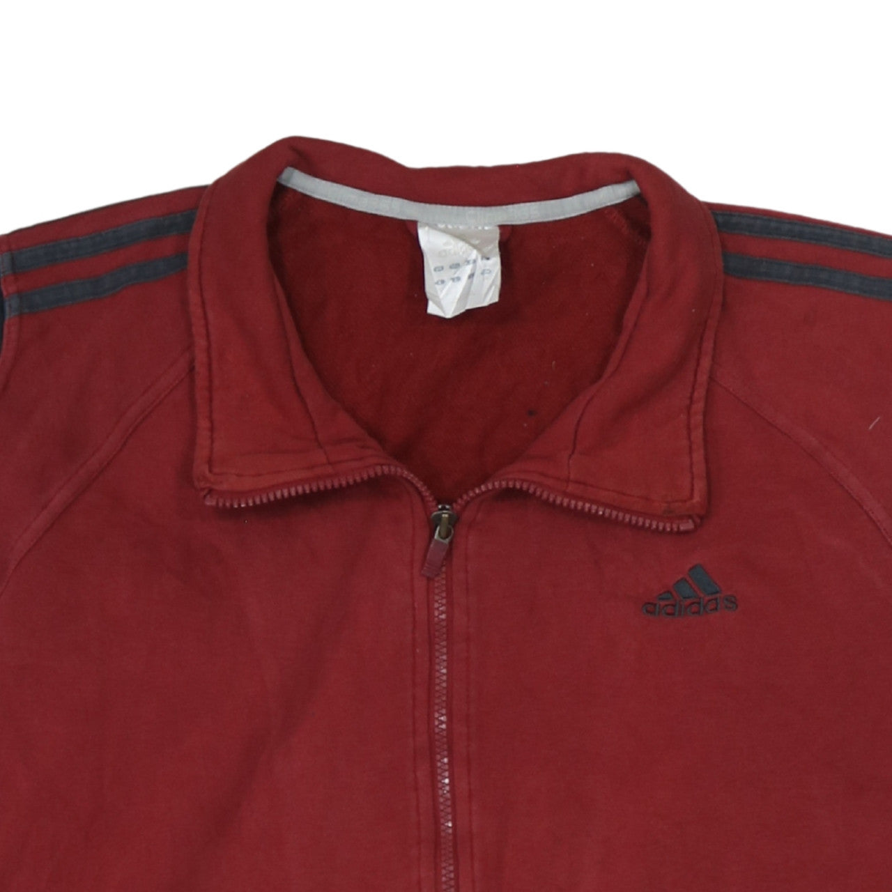 Adidas Men's Red Full Zip Sweatshirt L Regular Fit Sportswear