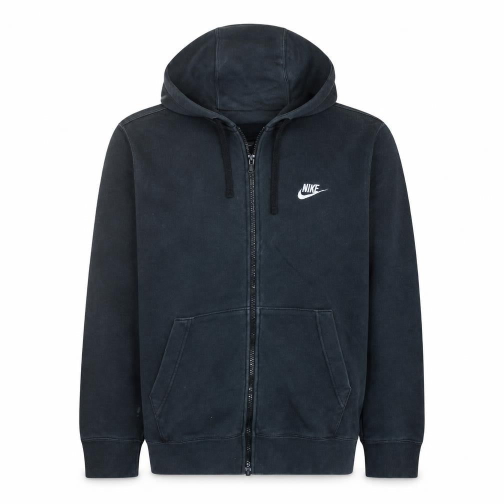 Nike Men's Black Full Zip Hoodie M Regular Fit Fleece Sweatshirt