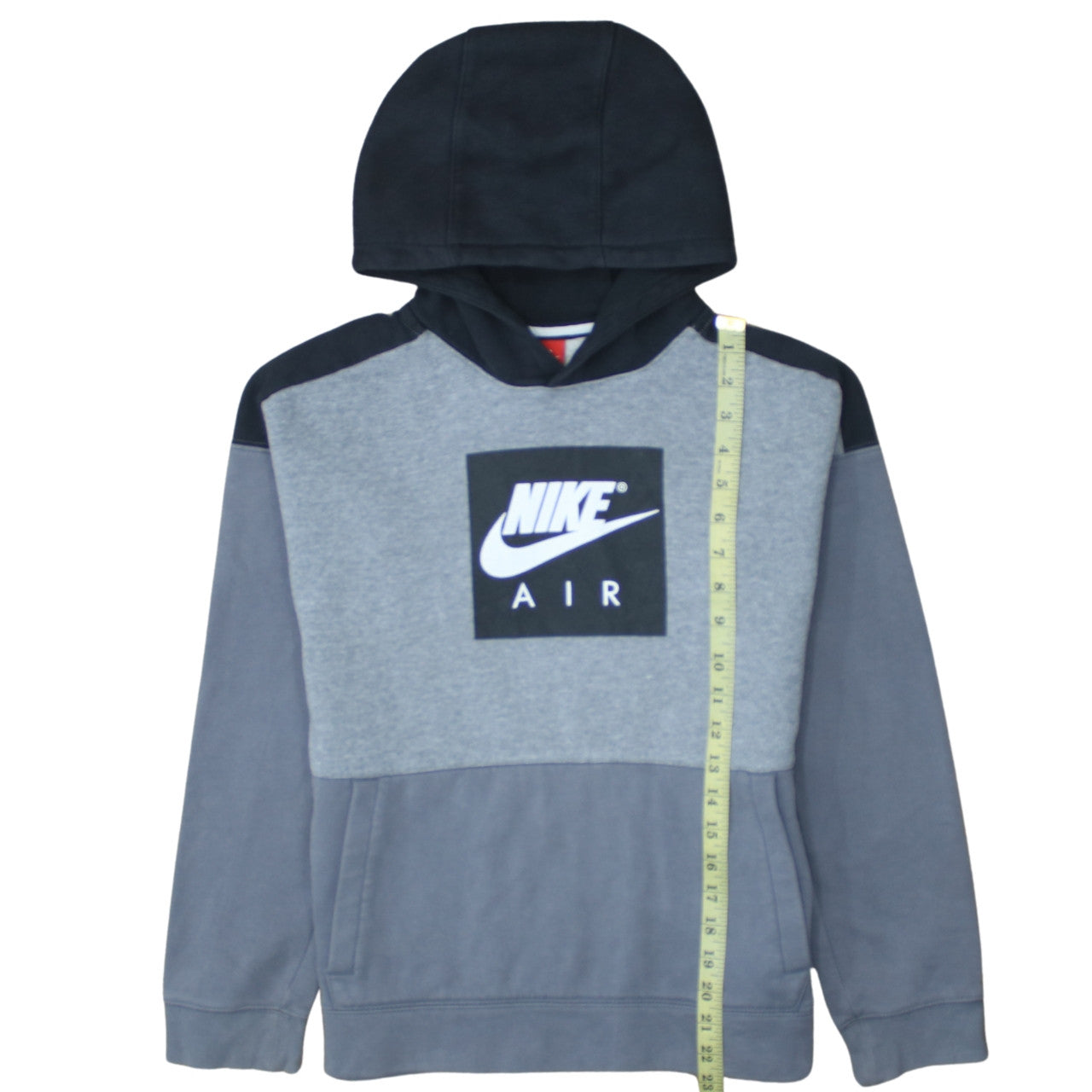 Nike Boys Grey Colourblock Pullover Hoodie XL 13-15 Years