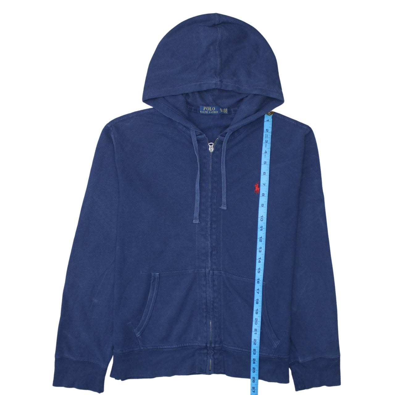 Polo Ralph Lauren Men's Blue Full Zip Hoodie XL Classic Cotton