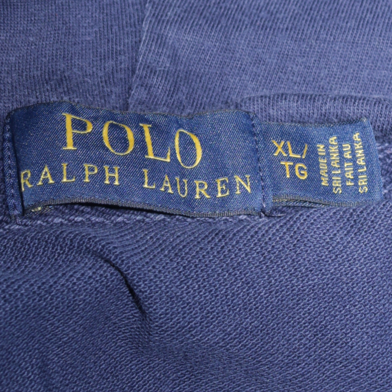 Polo Ralph Lauren Men's Blue Full Zip Hoodie XL Classic Cotton