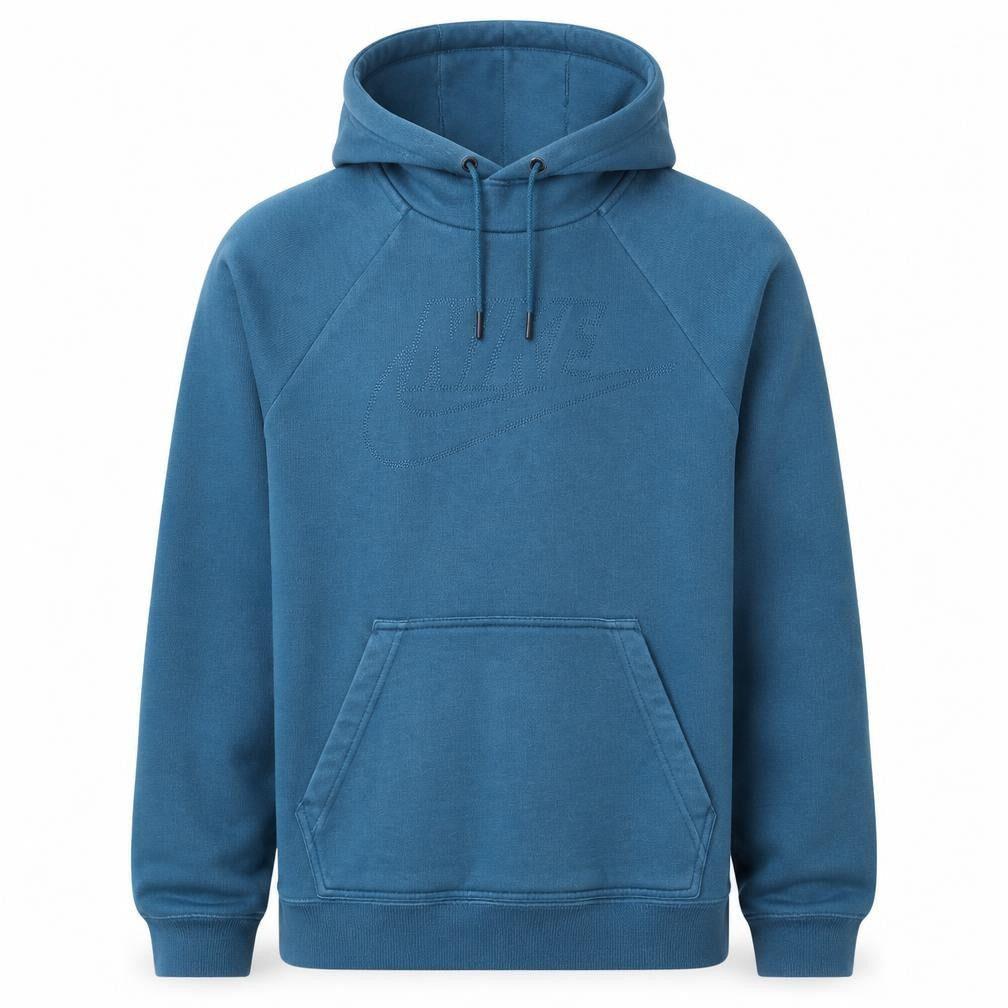 Nike Men's Blue Pullover Hoodie Size M Regular Fit Cotton Blend