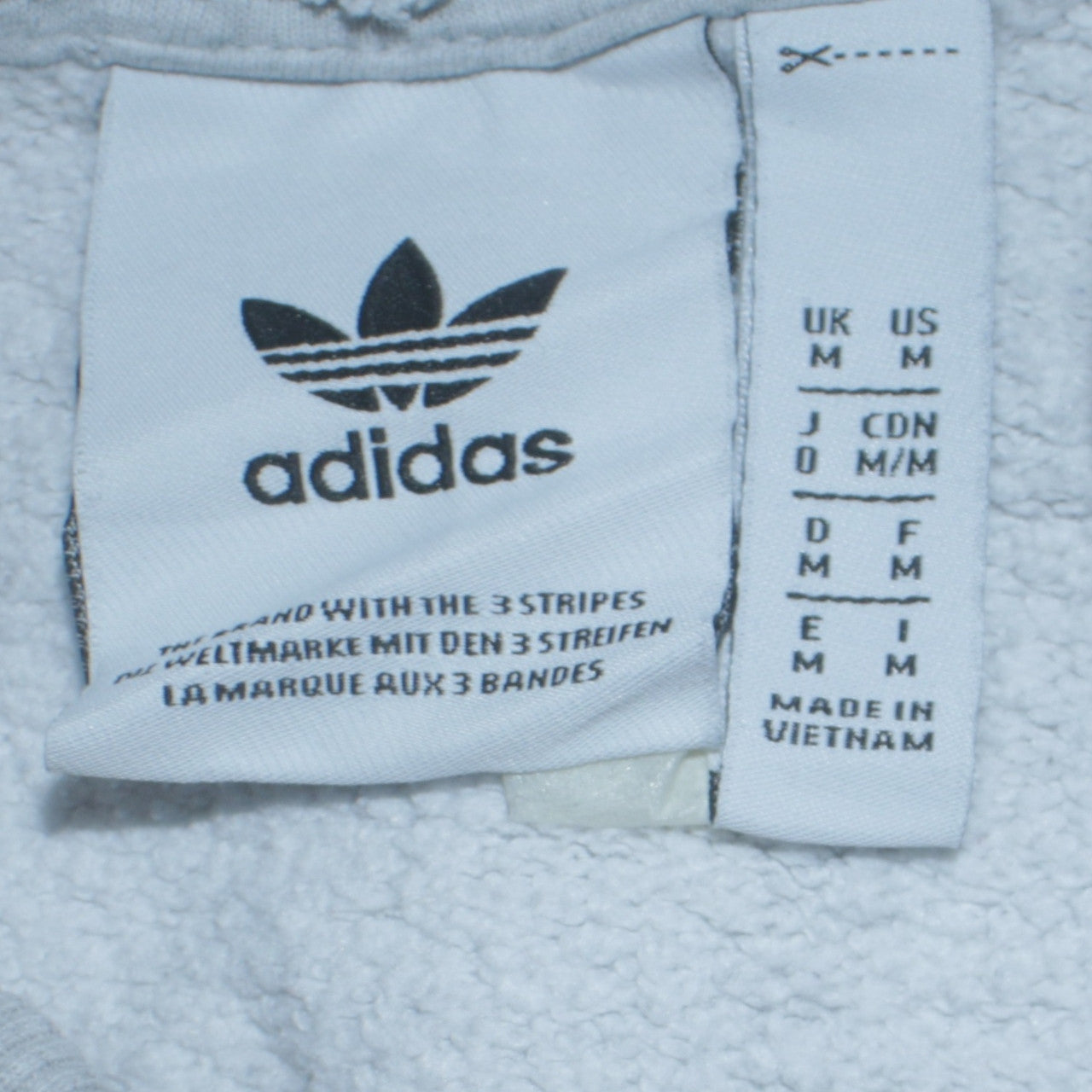 Adidas Women Grey Logo Pullover Sweatshirt M Long Sleeve Casual