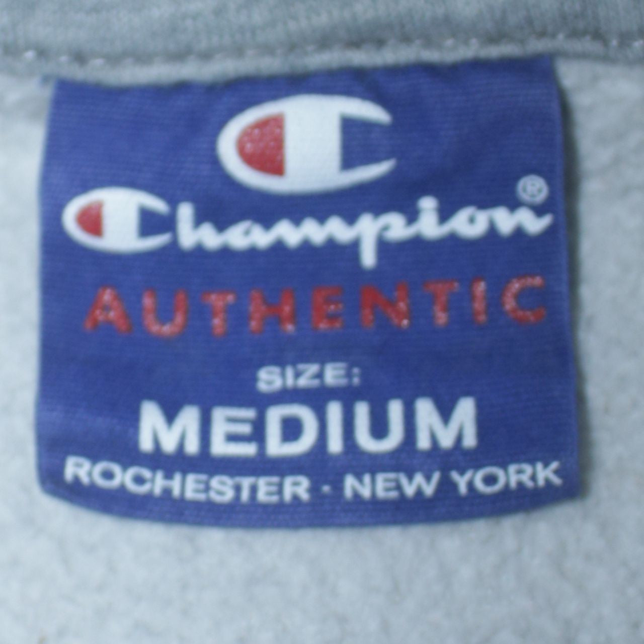 Champion Men's Grey Pullover Hoodie Medium Logo Sportswear