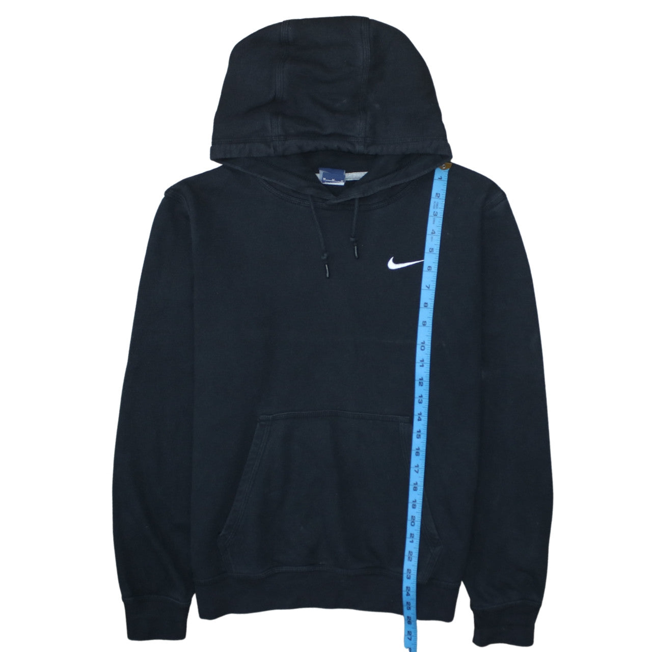 Nike Men’s Black Pullover Hoodie Medium Logo Hooded Sweatshirt