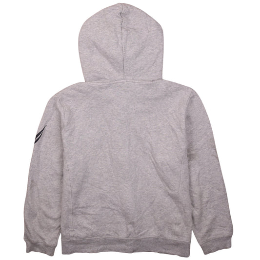 Nautica Women's Grey Full Zip Hoodie XL Cotton Blend Logo Casual