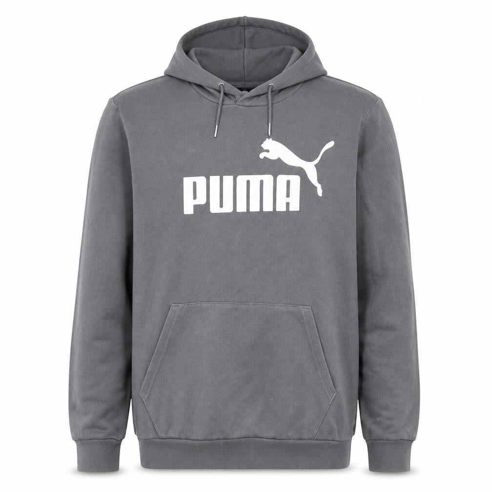 Puma Men Grey Pullover Hoodie Medium Graphic Sportswear
