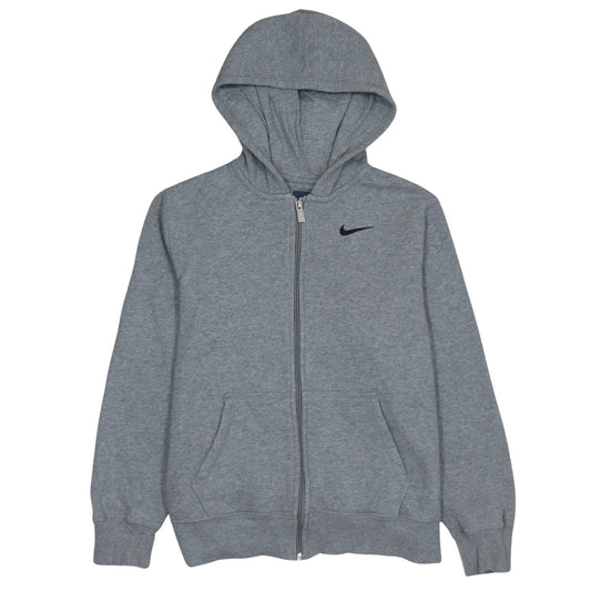 Nike Boys Grey Full Zip Hoodie XL 13-15 Years Hooded Sweatshirt
