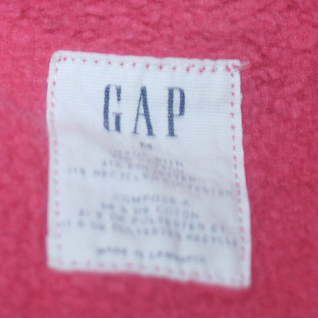GAP Womens Red Logo Crew Neck Sweatshirt Size M Cotton Blend