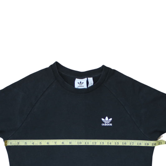 Adidas Men's Black Small Pullover Sweatshirt Crew Neck Logo Jumper