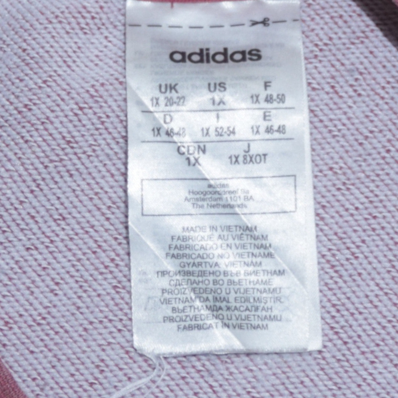 Adidas Women's Pink Pullover Sweatshirt UK 1X Plus Size Crew Neck
