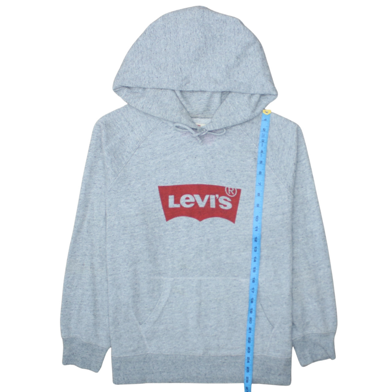 Levi's Mens Grey Hoodie L Pullover Graphic Print Cotton Blend