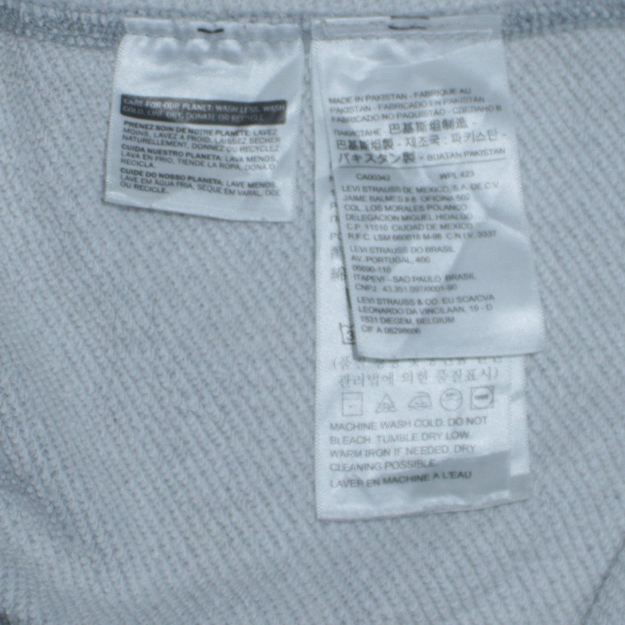 Levi's Men's Grey Crew Neck Pullover Sweatshirt M Regular Fit