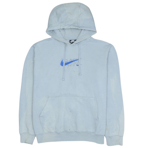 Nike Men's Grey Pullover Hoodie M Logo Fleece Sweatshirt
