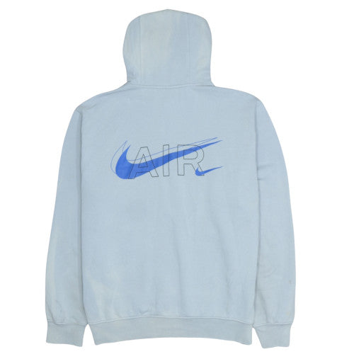Nike Men's Grey Pullover Hoodie M Logo Fleece Sweatshirt