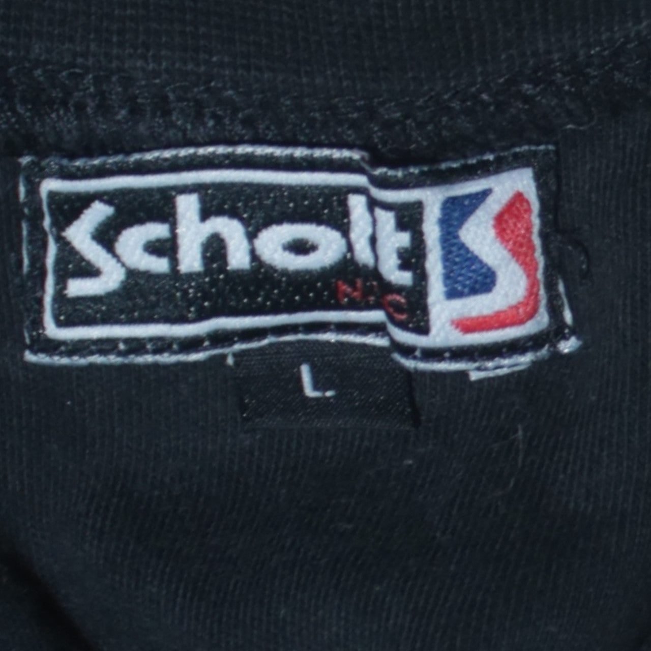 Schott NYC Men's Black Long Sleeve Roll Neck Cotton T-Shirt Size L