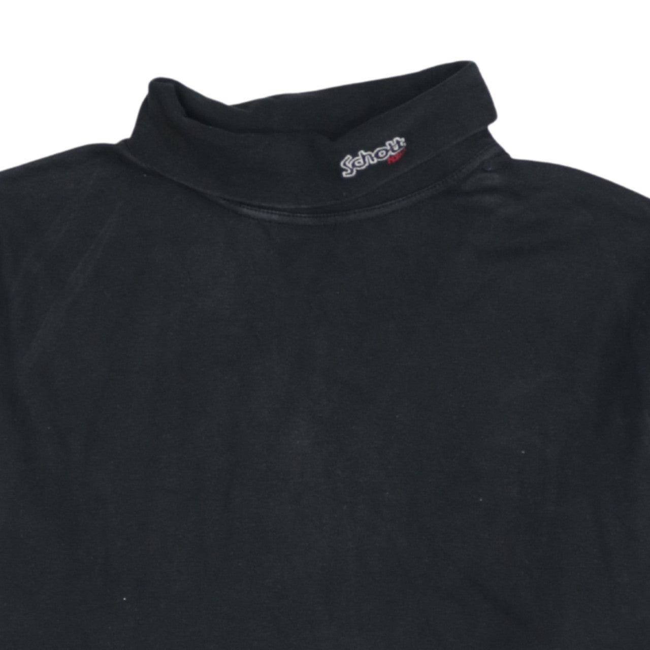 Schott NYC Men's Black Long Sleeve Roll Neck Cotton T-Shirt Size L