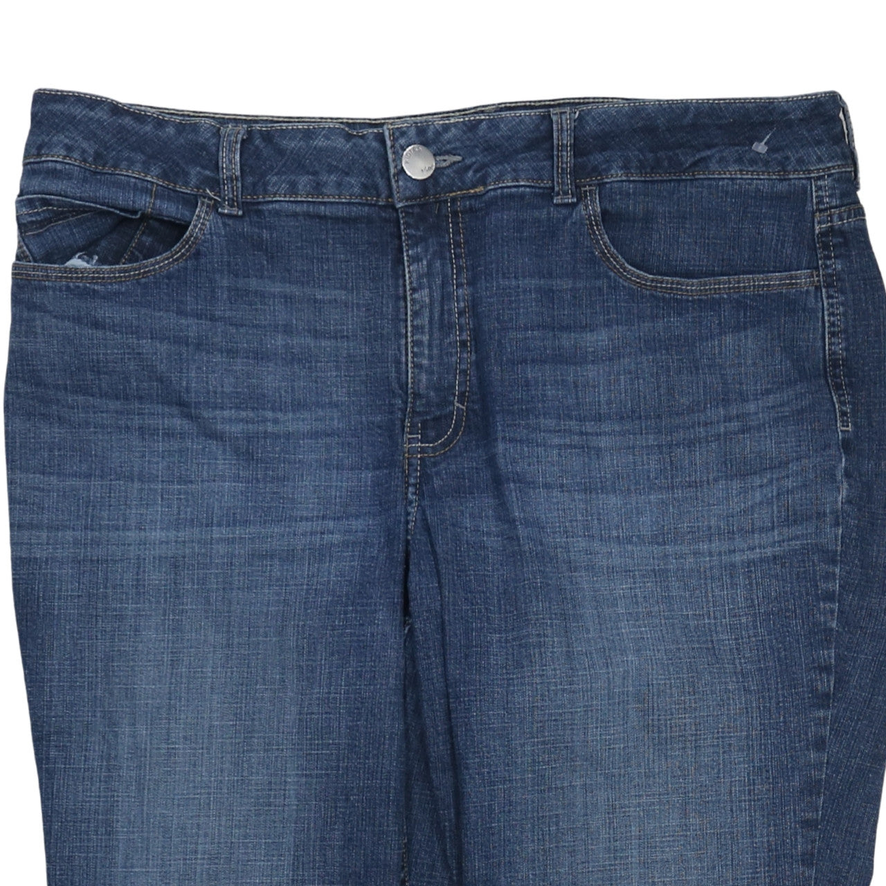 Lee Women’s Blue Mid Rise Straight Leg Stretch Jeans Size 18P