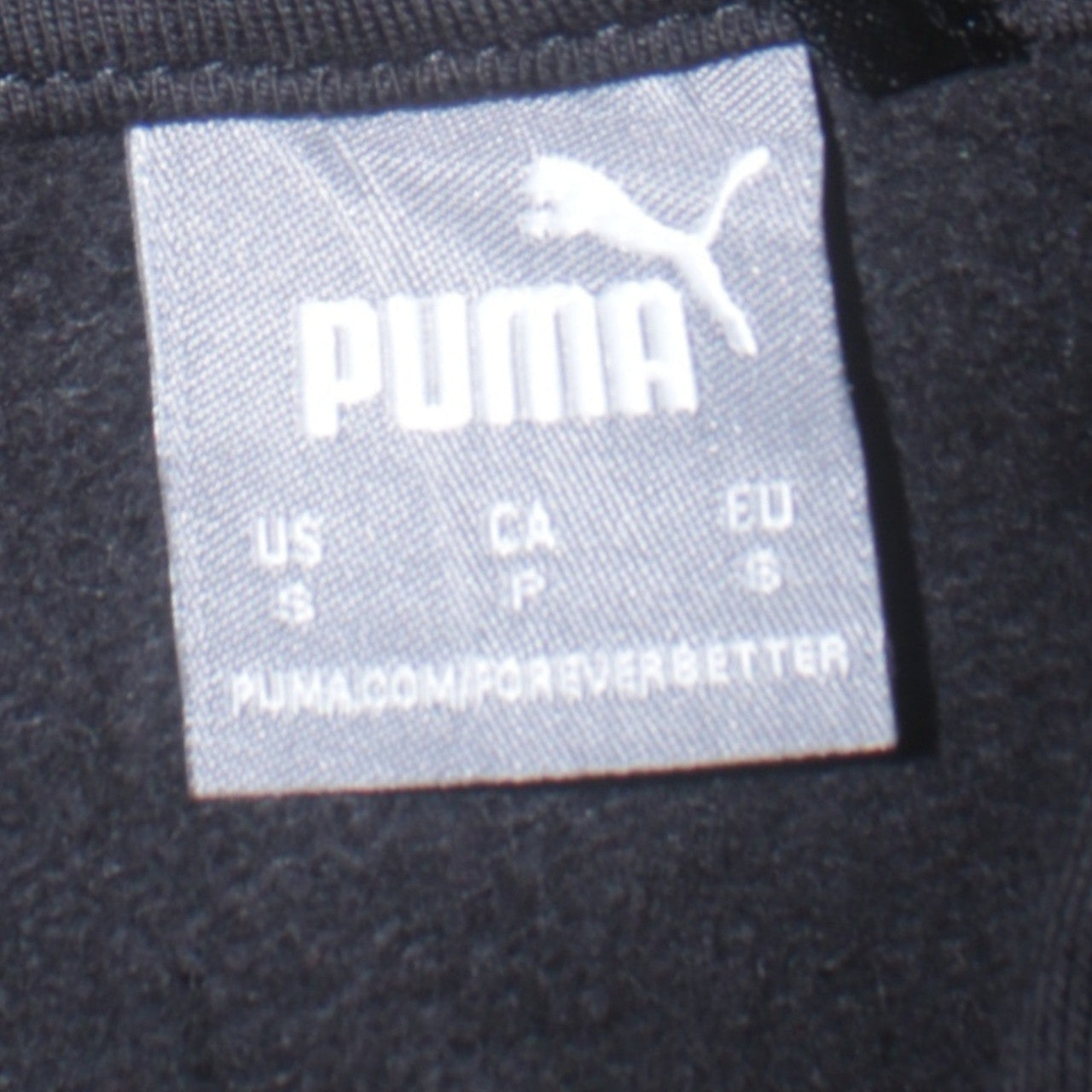 Puma Men's Black Small Pullover Hoodie with Logo