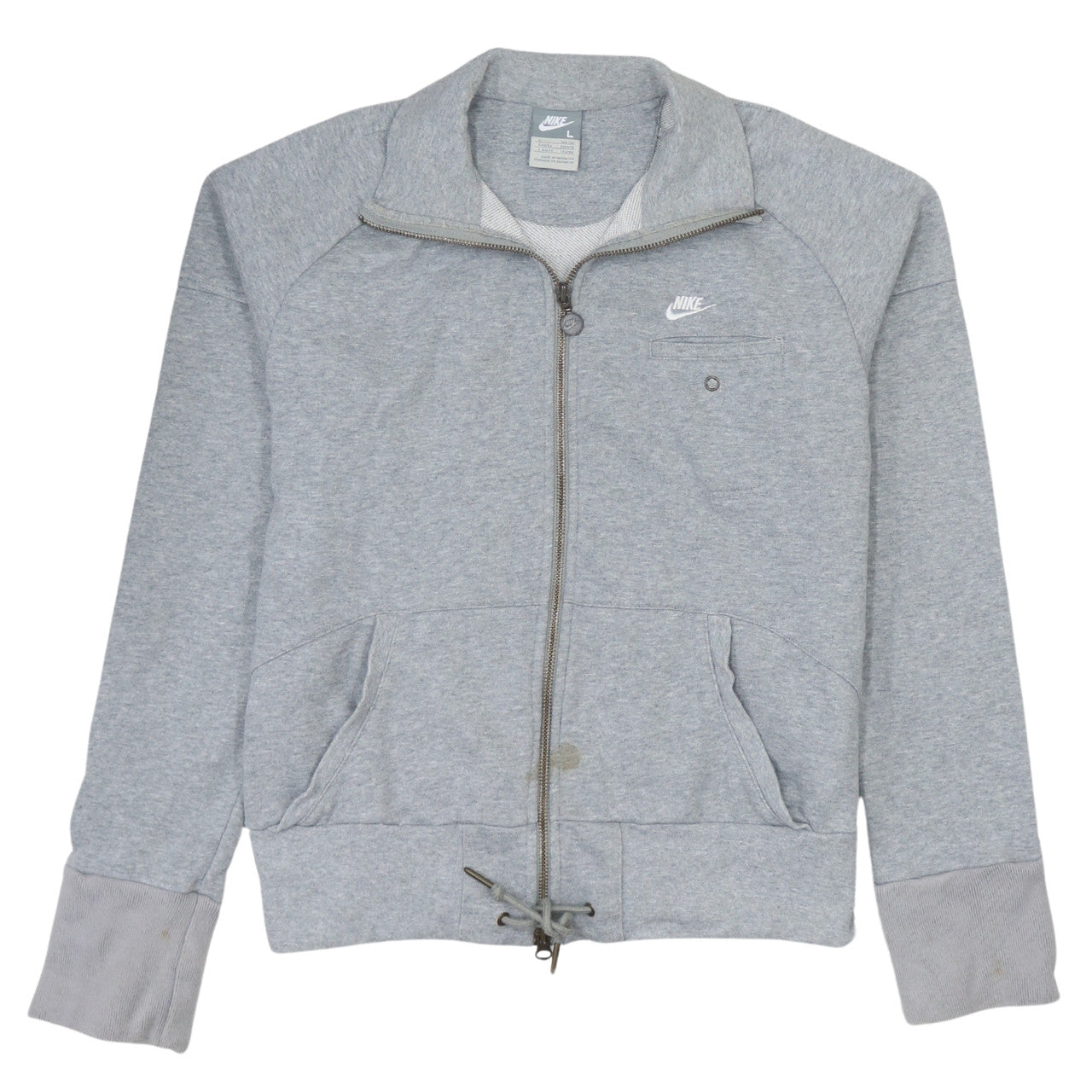 Nike Boys Grey Full Zip Sweatshirt L Jersey Athletic Casual