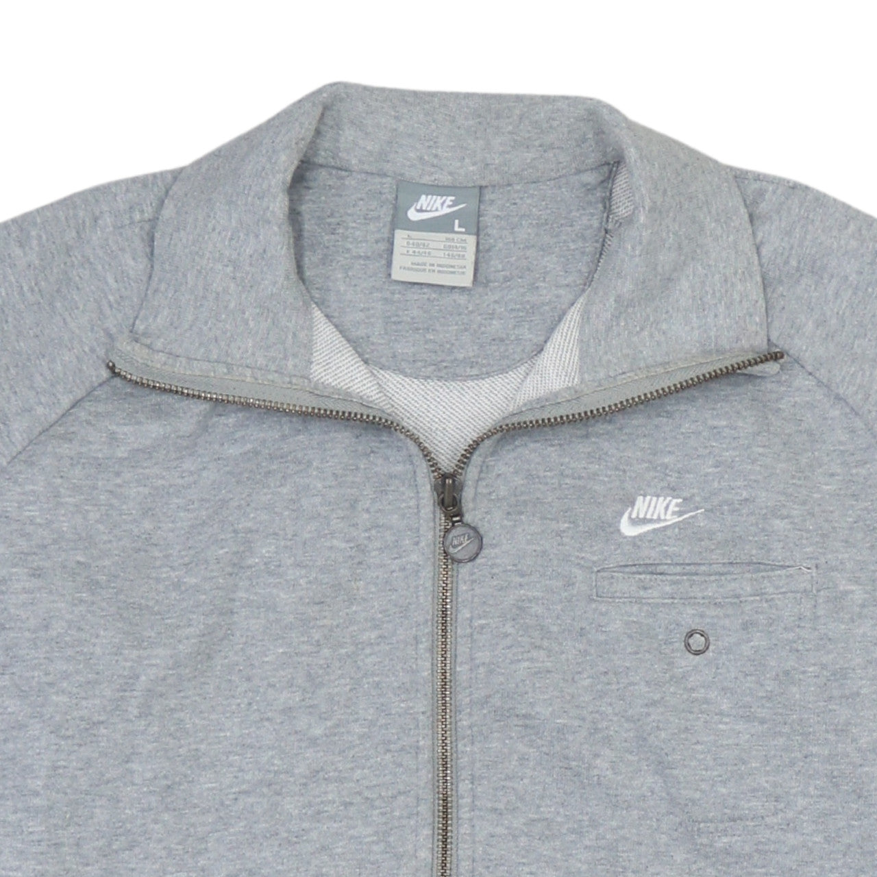Nike Boys Grey Full Zip Sweatshirt L Jersey Athletic Casual