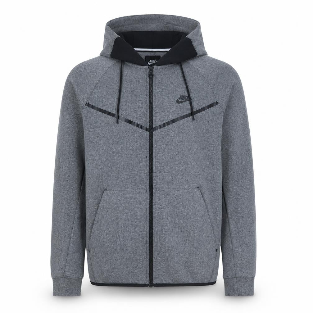 Nike Men's Grey Full Zip Hoodie Size L Regular Fit Sportswear
