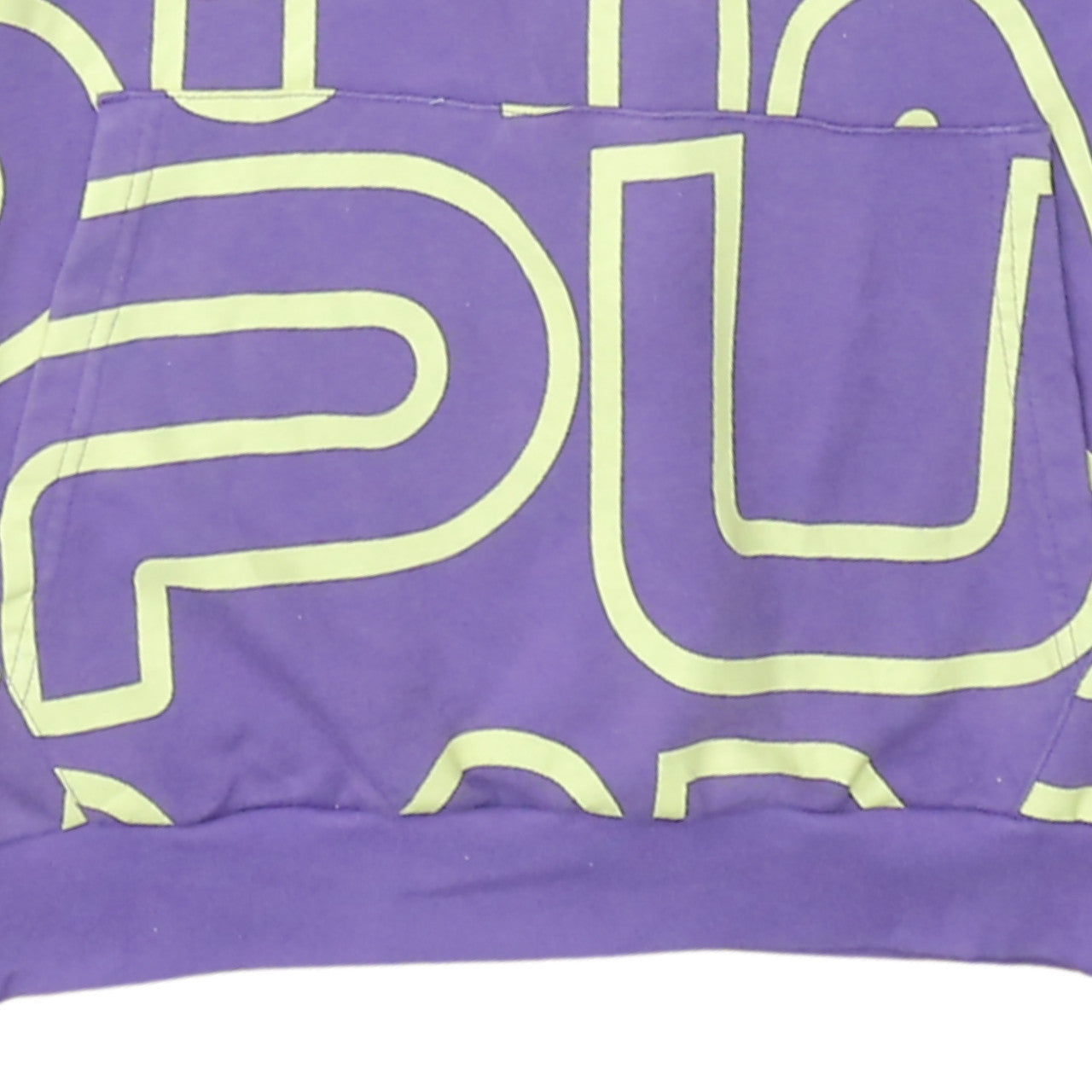Puma Mens Purple Graphic Print Pullover Hoodie Size L