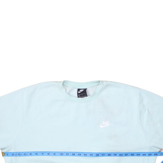 Nike Women’s Blue Cotton Blend Pullover Sweatshirt L
