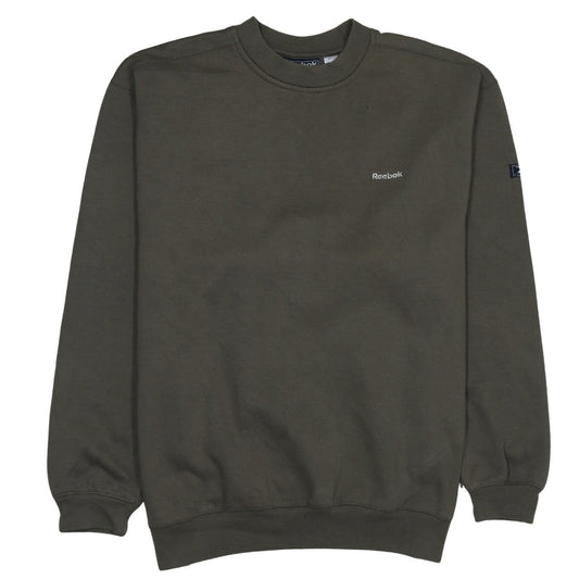 Reebok Men's Green Pullover Sweatshirt M Crew Neck Fleece