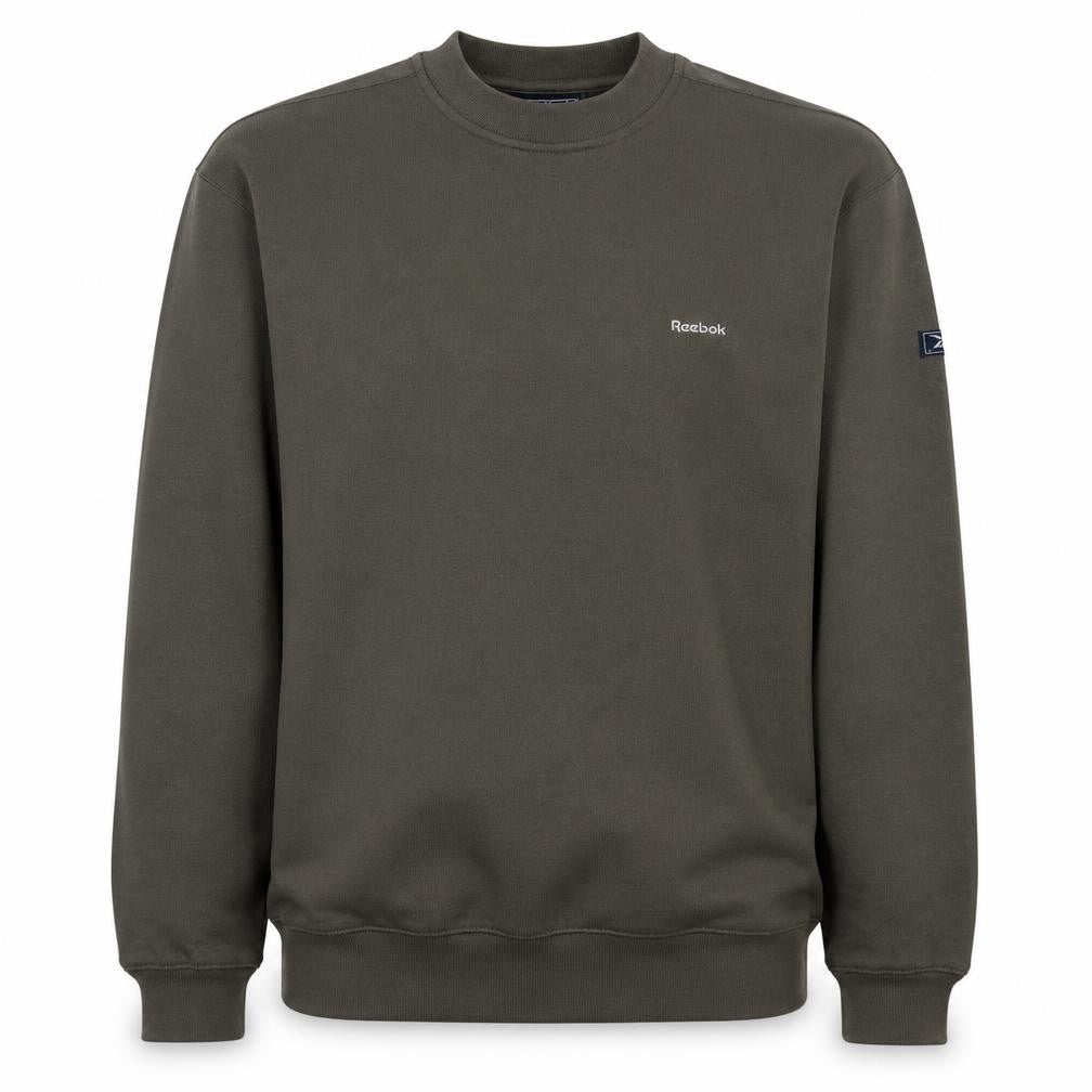 Reebok Men's Green Pullover Sweatshirt M Crew Neck Fleece