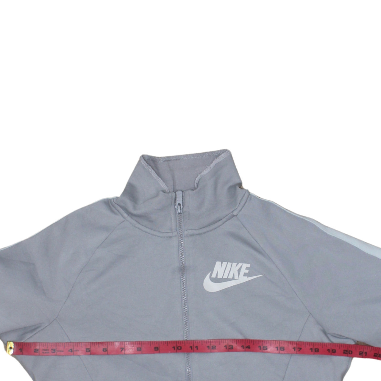 Nike Women’s Grey Full Zip Hoodie Small Polyester Cotton Blend