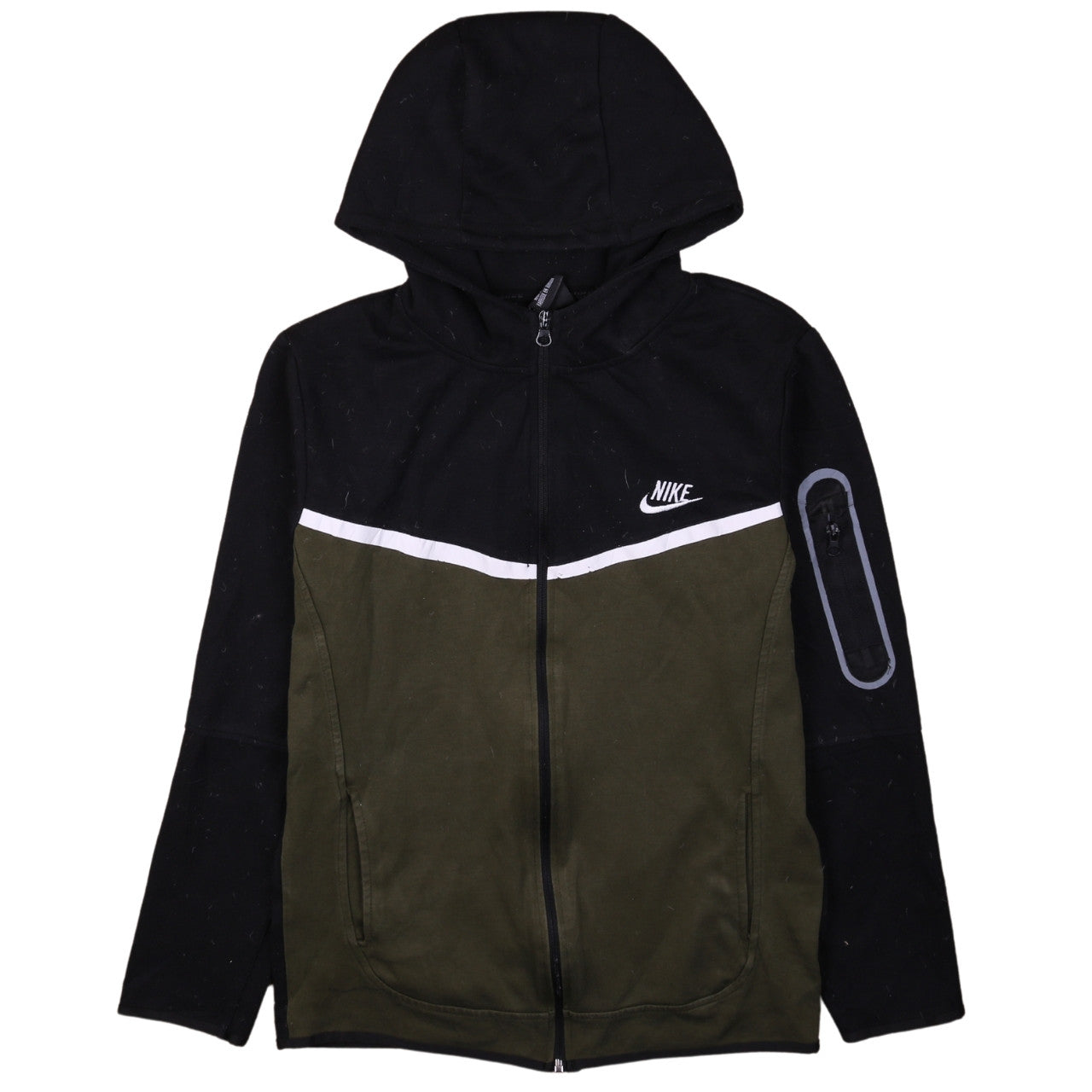 Nike Men's Black Full Zip Hoodie Size S Colour Block Sportswear