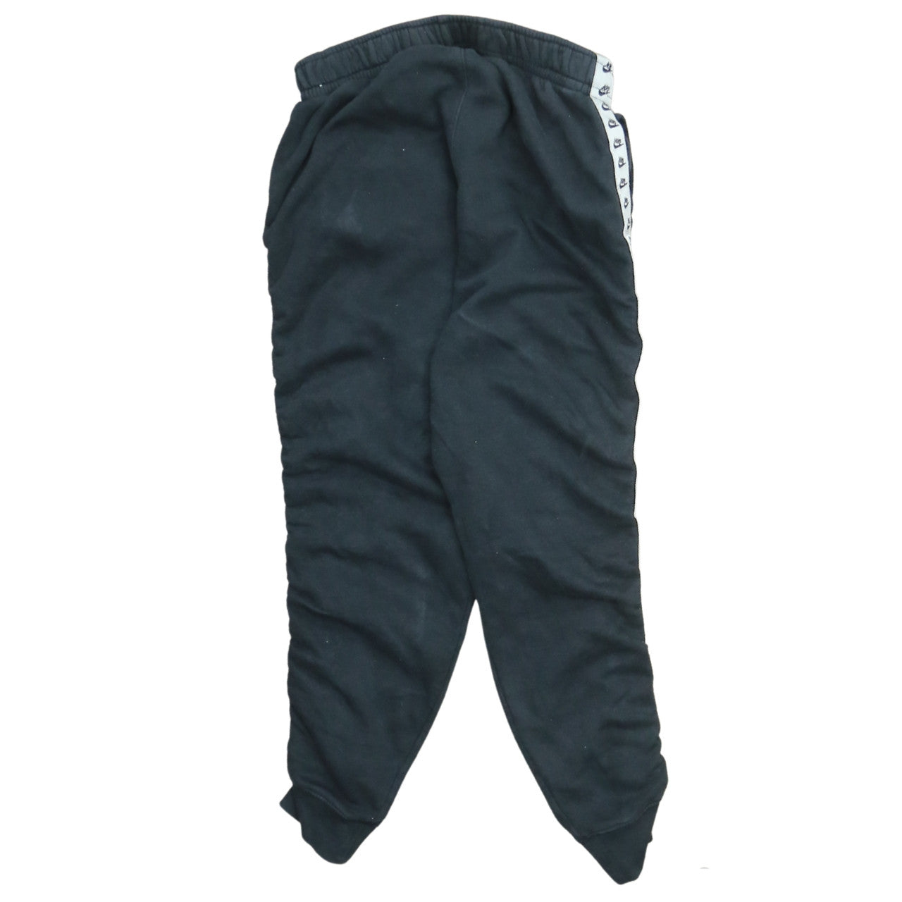 Nike Men’s Black Fleece Joggers Small Regular Fit Logo Tapered