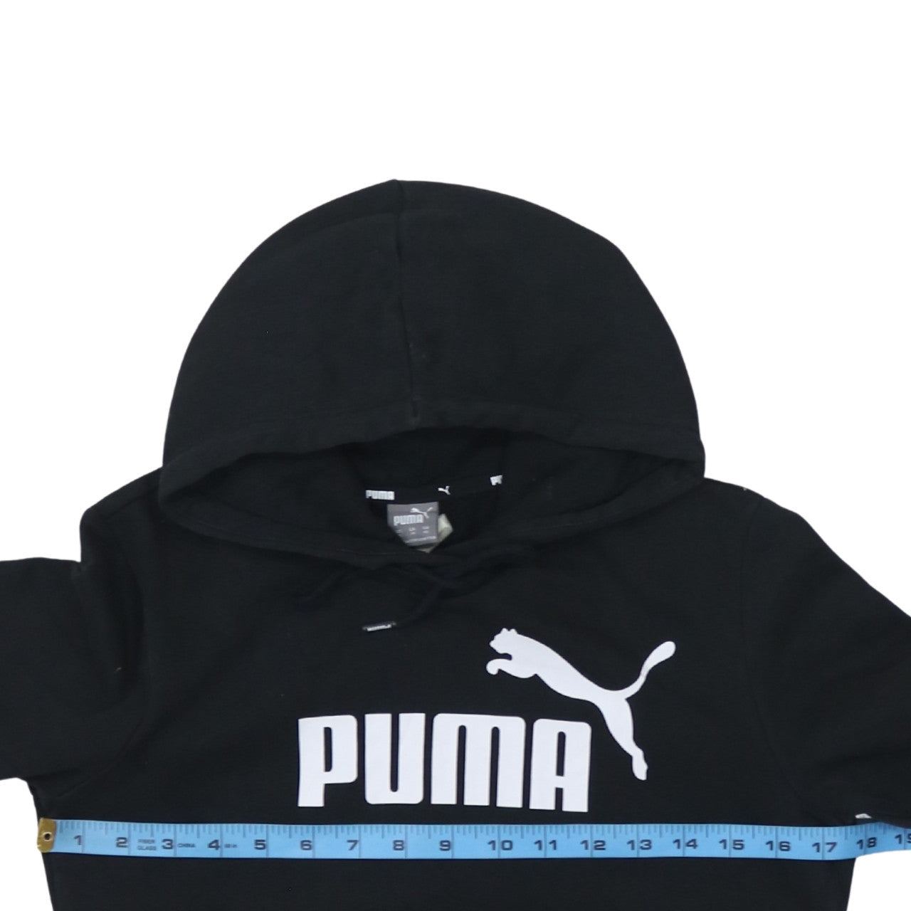 Puma Men's Black XS Pullover Hoodie Sweatshirt with Logo