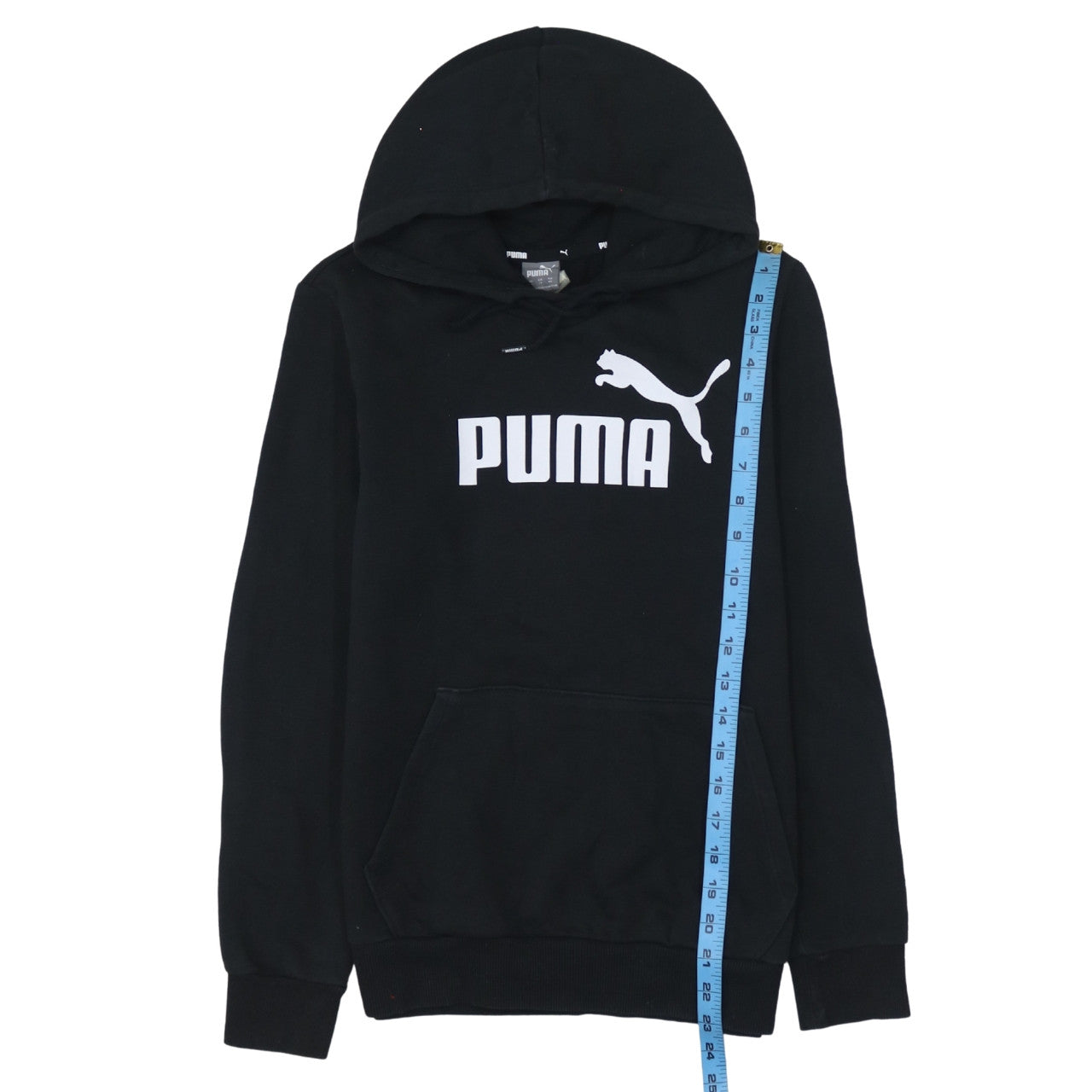 Puma Men's Black XS Pullover Hoodie Sweatshirt with Logo
