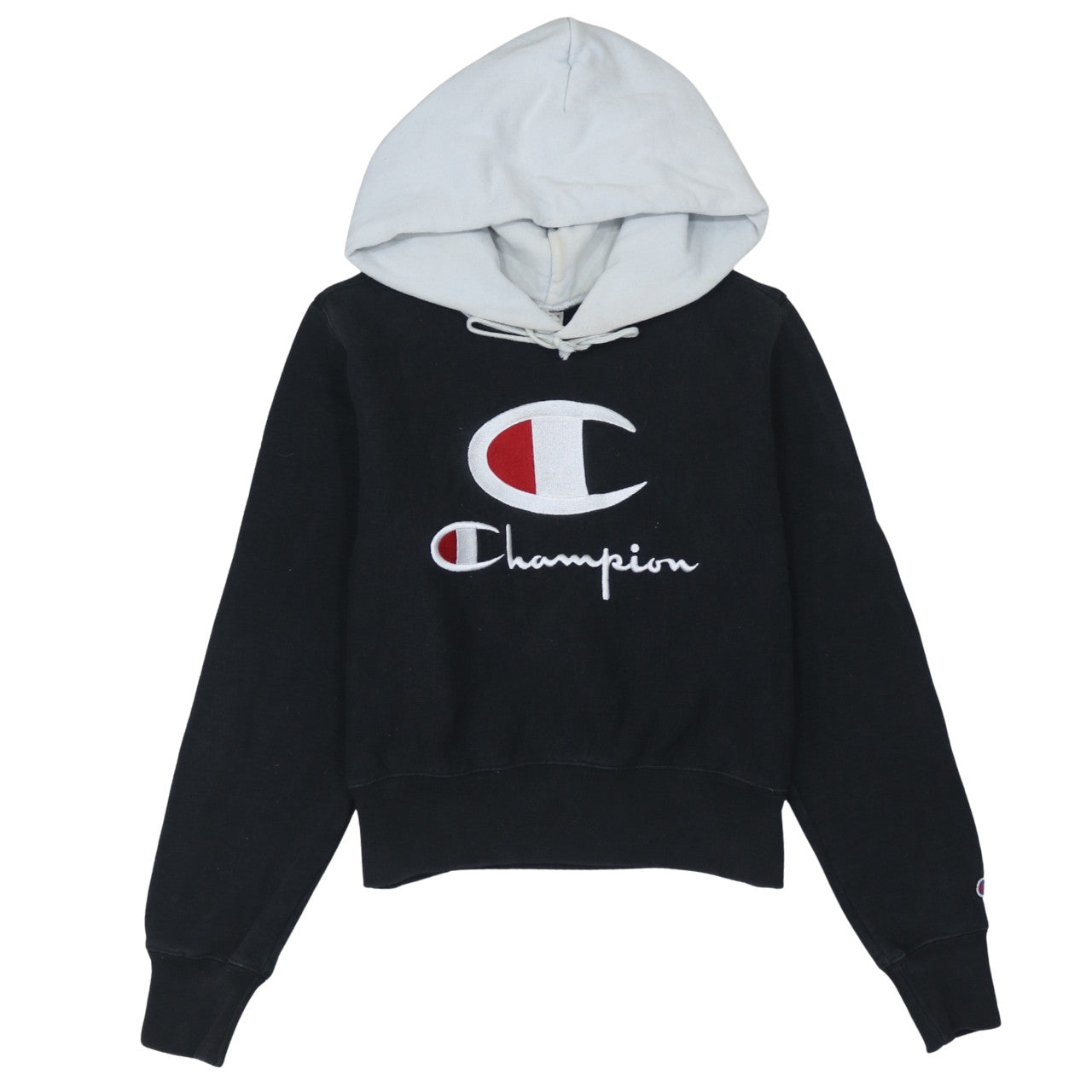Champion Womens Black Large Reverse Weave Hoodie Sweatshirt