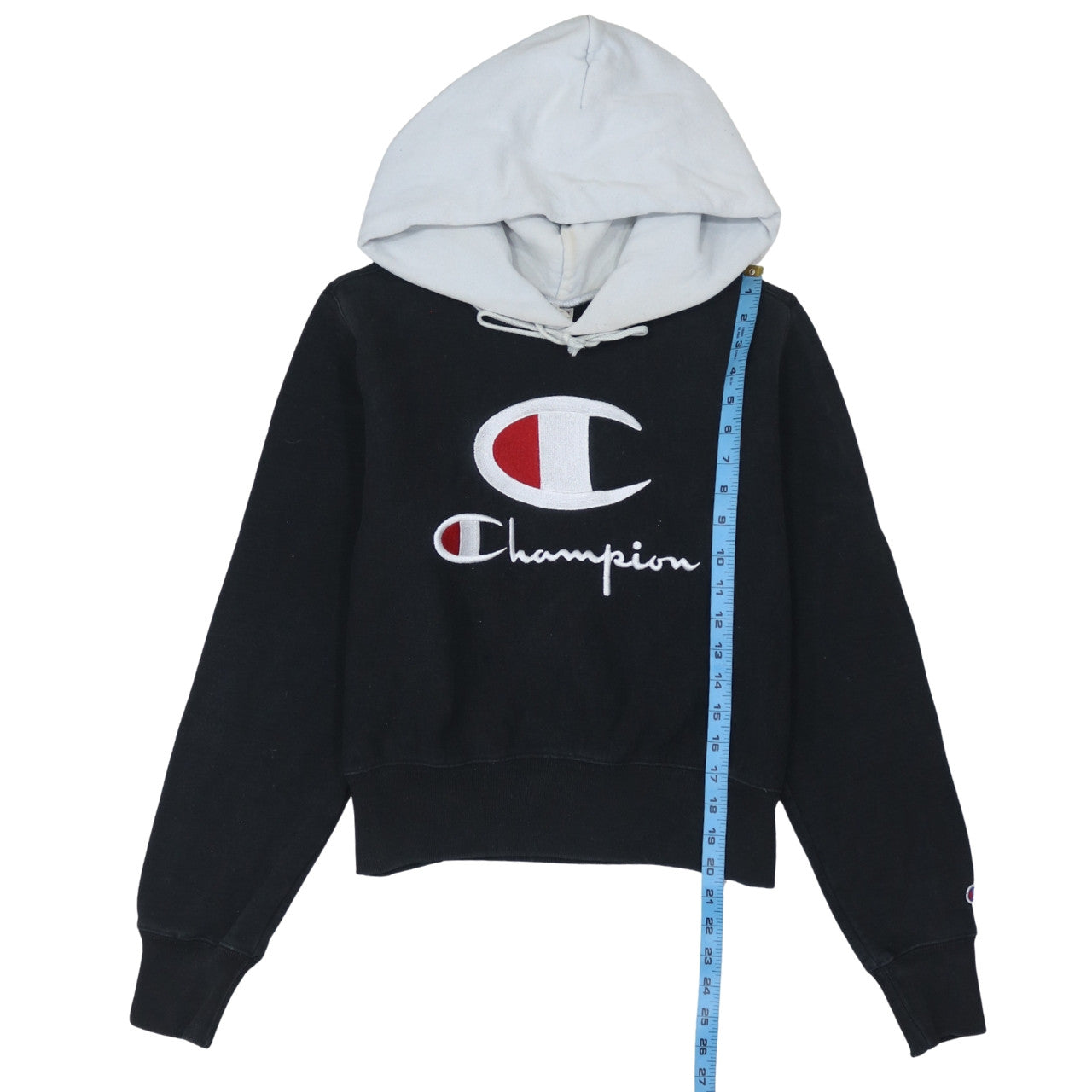 Champion Womens Black Large Reverse Weave Hoodie Sweatshirt