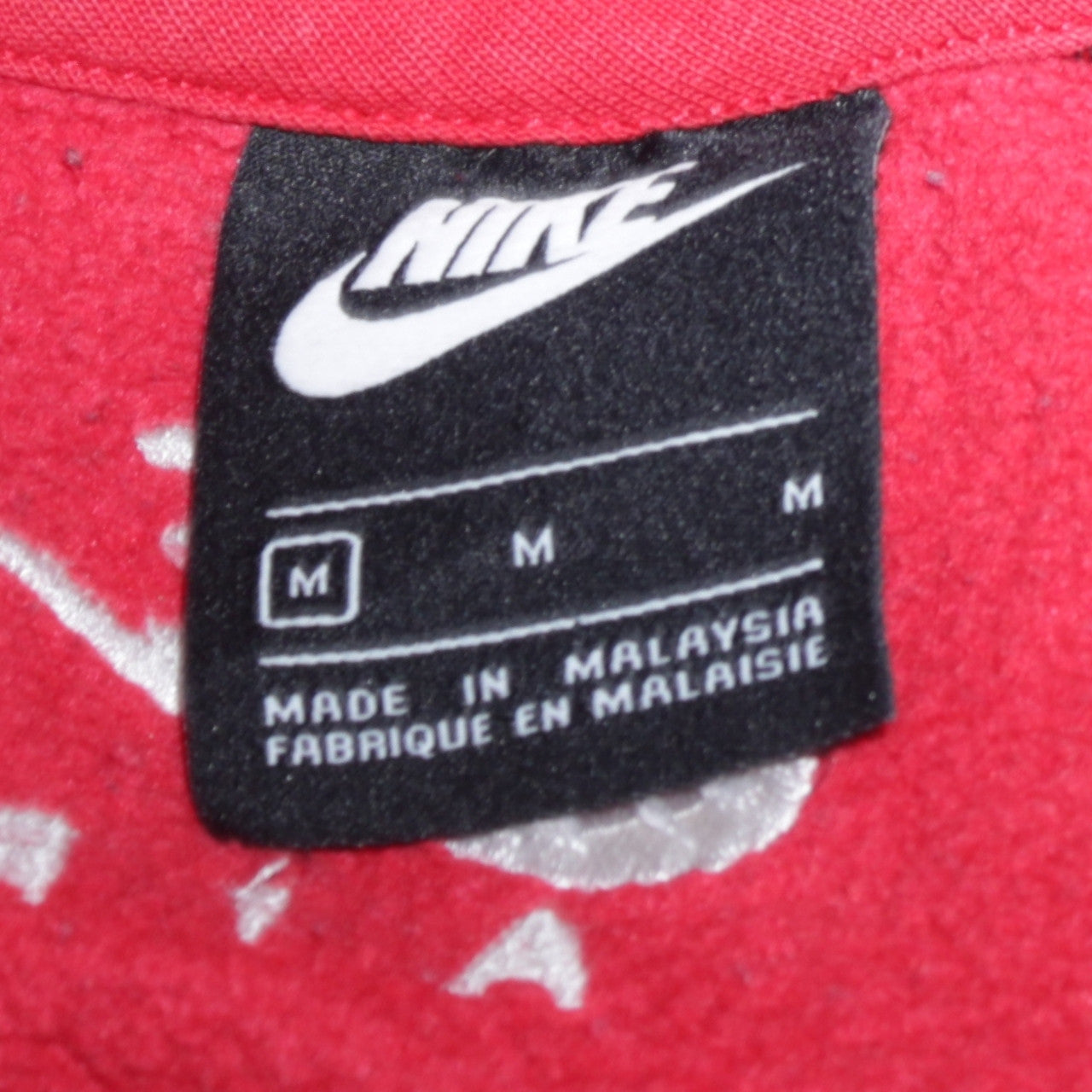 Nike Air Mens Red Black Crew Neck Pullover Sweatshirt Size M