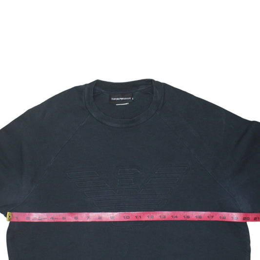 Emporio Armani Men's Black Logo Sweatshirt Size M Crew Neck