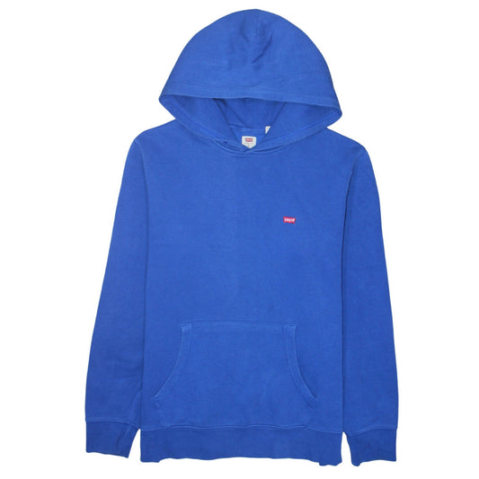 Levi's Mens Blue Pullover Hoodie Medium Regular Fit Fleece