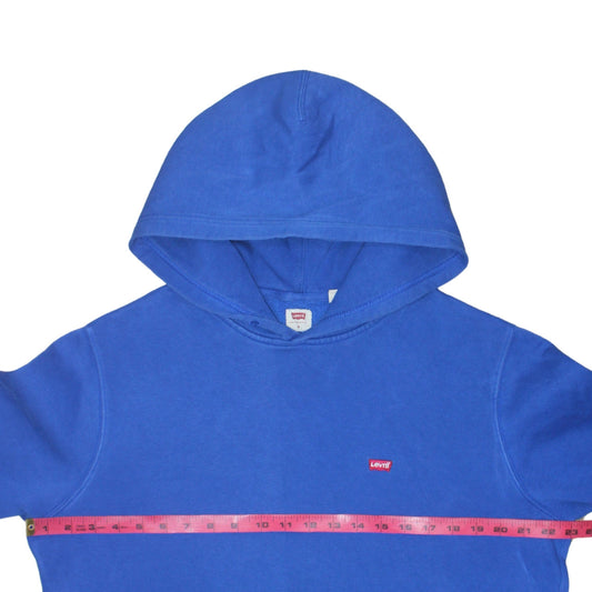 Levi's Mens Blue Pullover Hoodie Medium Regular Fit Fleece