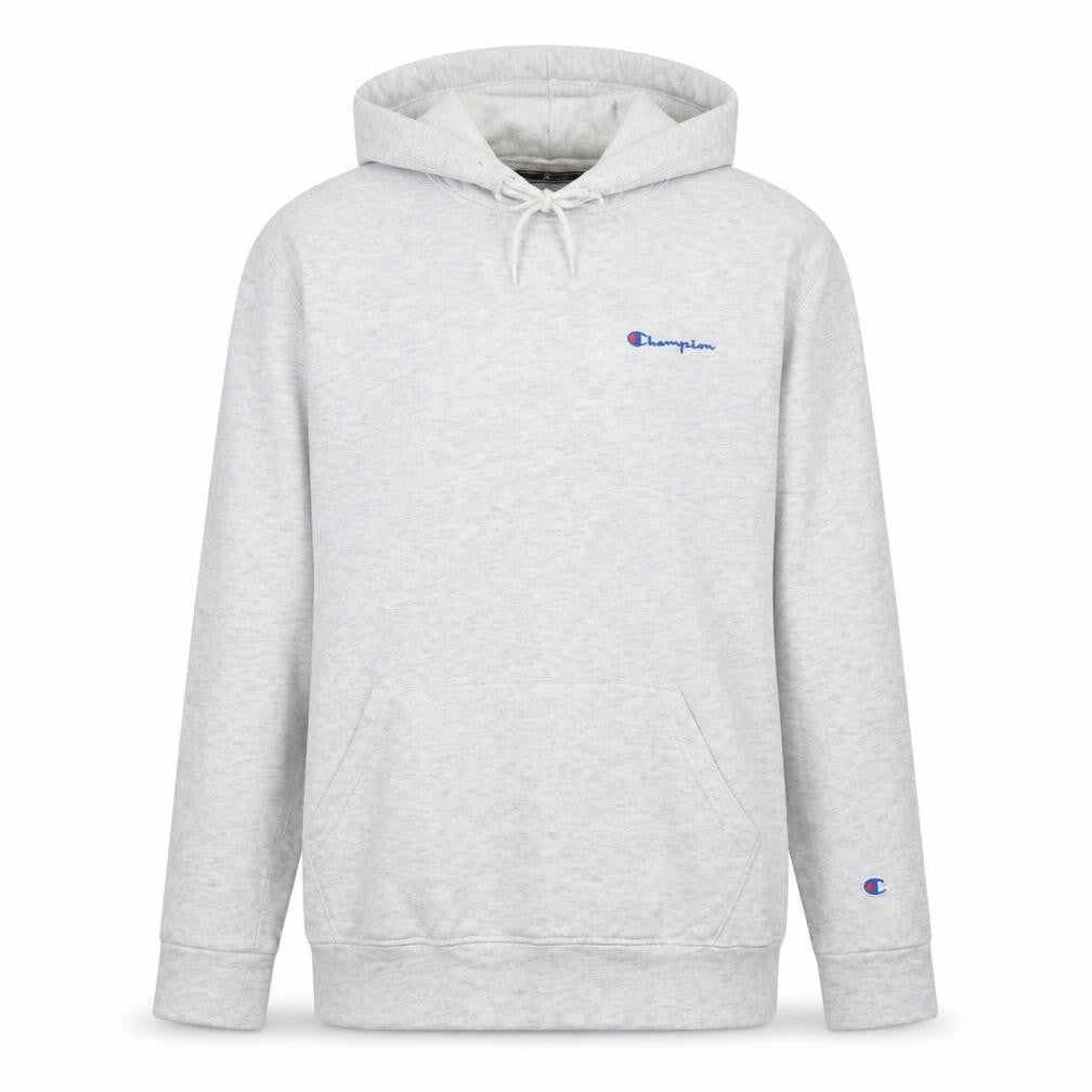 Champion Men's Grey Pullover Hoodie Medium Classic Fleece Logo