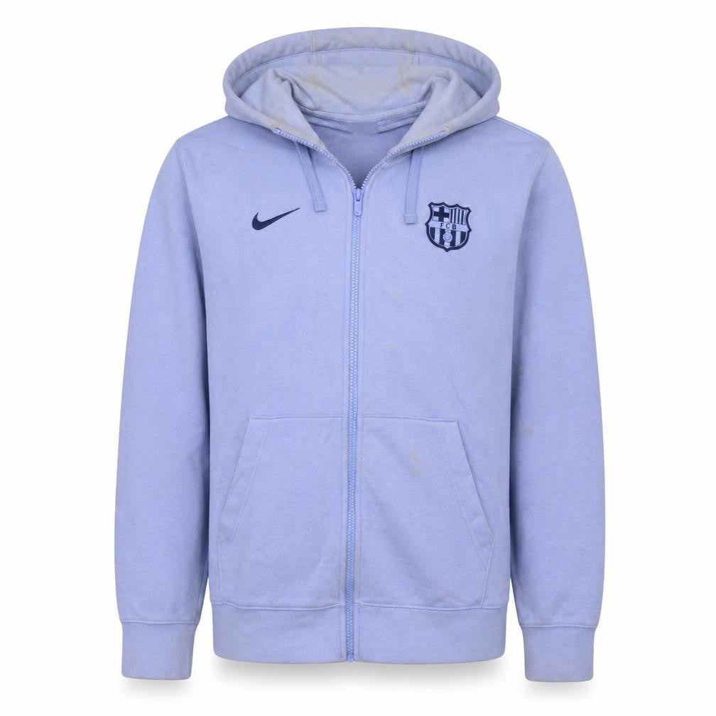 Nike Men’s Blue Full Zip Hoodie FCB Barcelona Logo Size M