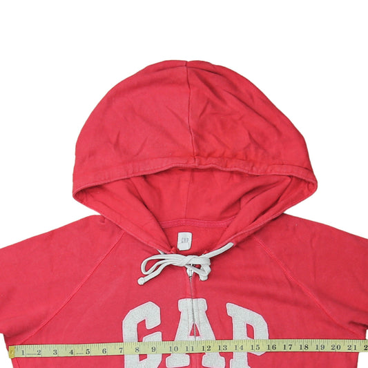 GAP Women's Red Full Zip Hoodie Size M Cotton Blend Casual